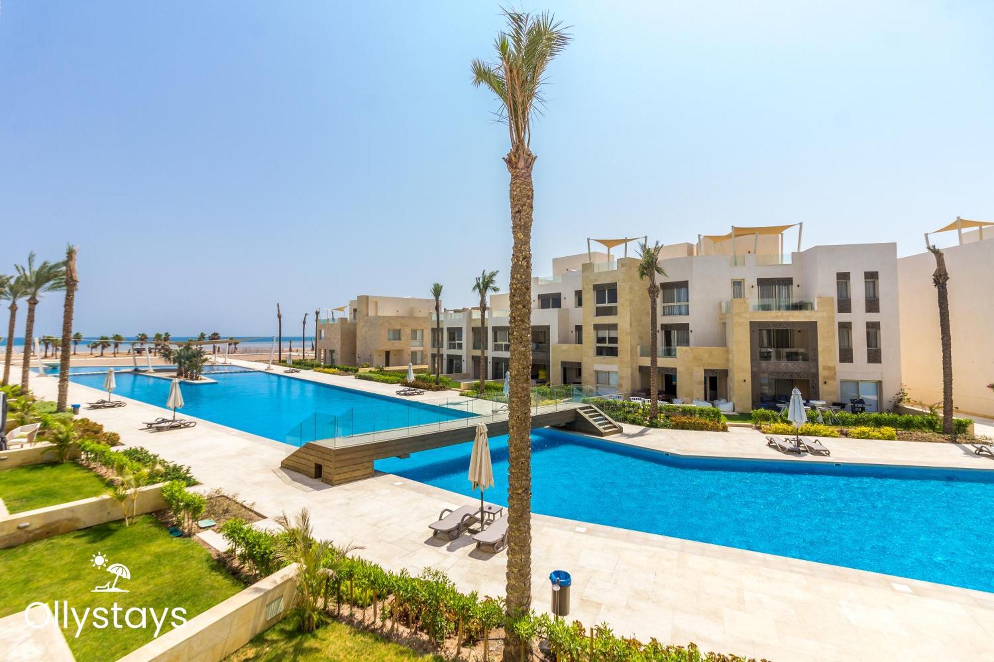 Ollystays Mangroovy Seaview 2Br Beach And Pool Free Access Hurghada Eksteriør bilde